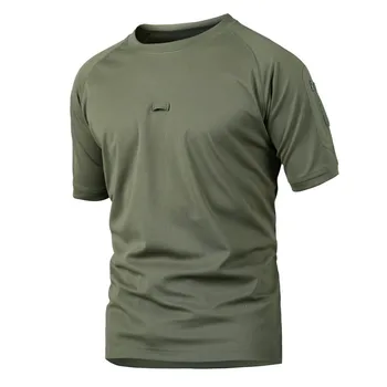 

Summer 5XL Men T-shirts Quick Dry Sports Shirts Outdoor Combat Army Tops Military Tactical Tee Shirts Short Sleeves Men T-shirts
