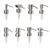 Stainless Steel Liquid Soap Dispenser Nozzle 12 OZ Hand Lotion Pump Fitting 1