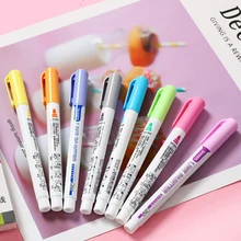 8 цветов набор художественных маркеров ручка цветная ручка для скрапбукинга двойная линия контурная ручка для рисования канцелярские товары для рукоделия