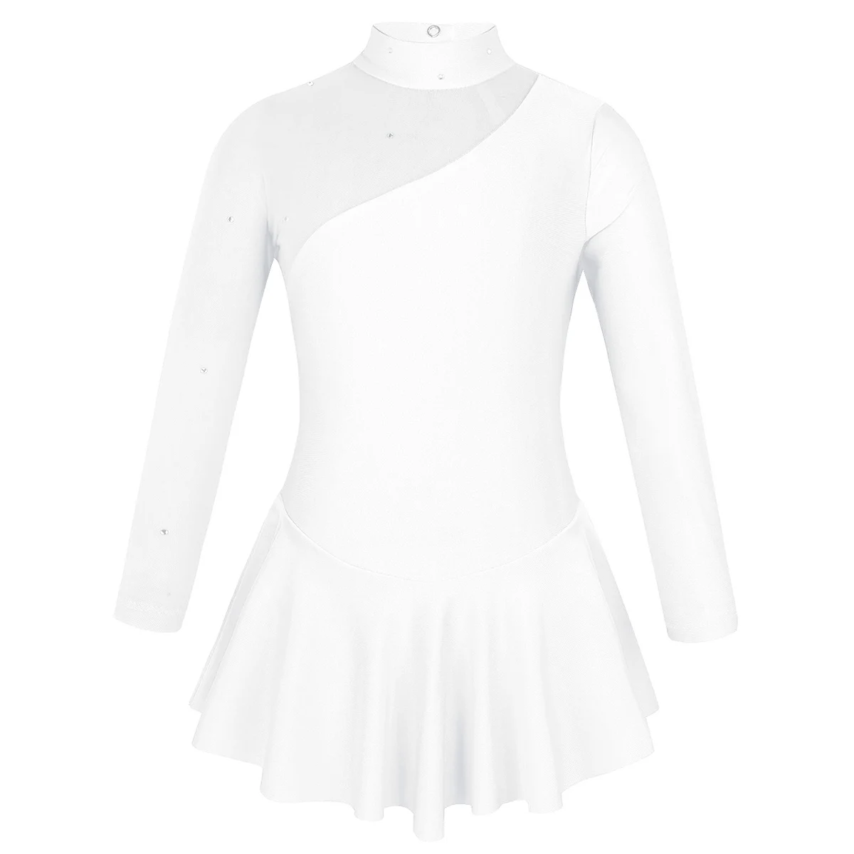 thumbnail image 1 of Vestido de tutú de Ballet para niños, vestido de bailarina de tul para patinaje artístico, leotardo con diamantes de imitación brillantes, ropa lírica de Ballet, 1 of 5