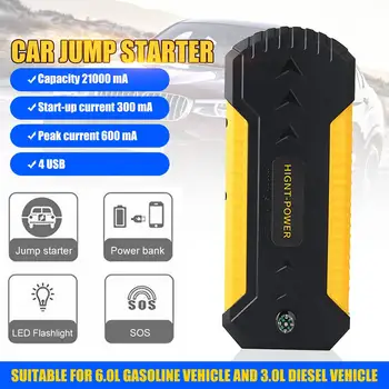 

9000mah 12V 600A 4USB Jump Starter Power Bank Portable Multifunction Car Battery Booster Petrol Diesel Charger Starting Devices