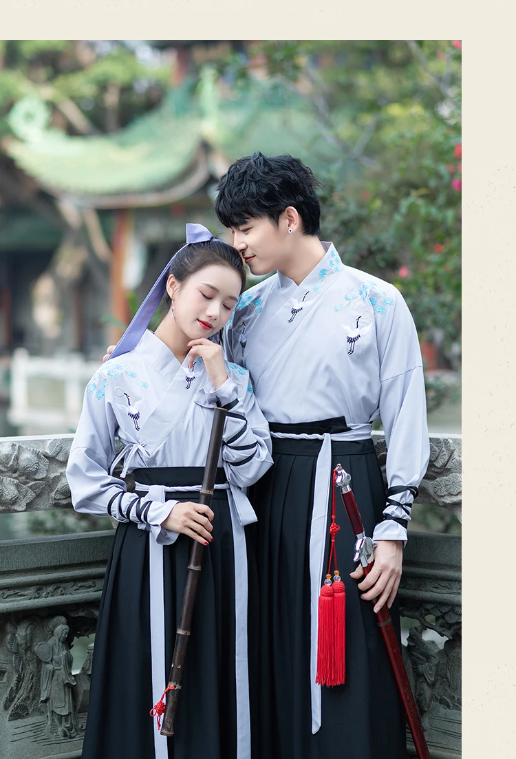 Повседневный улучшенного качества Hanfu Men'S древние женщины китайская Фея элегантный Косплей Китайский народный танец одежда традиционный костюм в стиле Тан DL4189