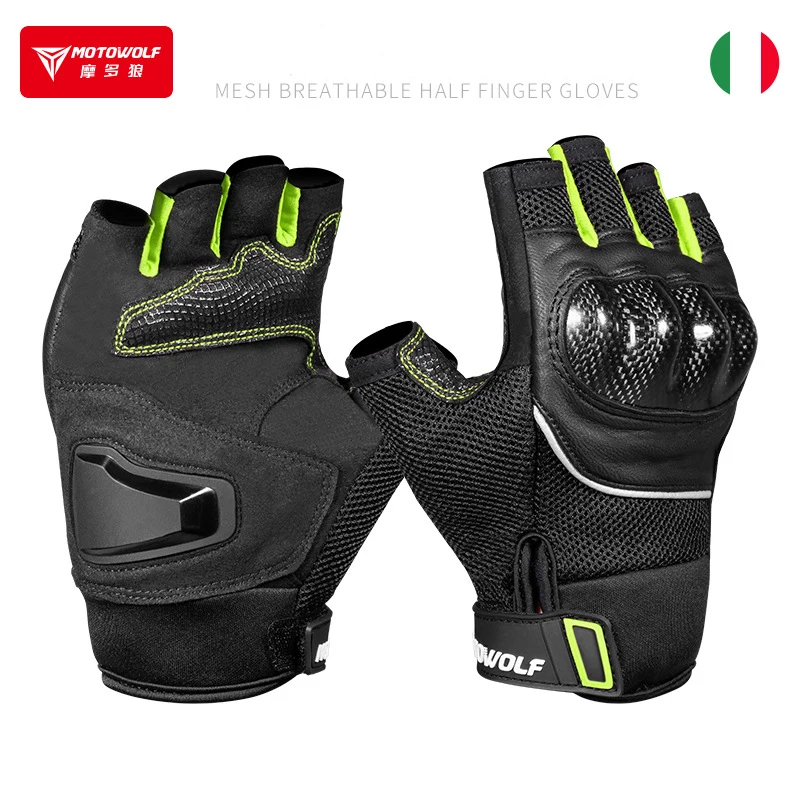 Summer motorcycle Gloves Accessories Motorbike Breathable Cycling Fingerless Gloves Motocross Guantes Moto Luva Motociclista