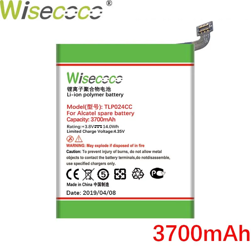 Wisecoco новый оригинальный аккумулятор 2460 мАч TLP024C1/TLP024CJ для Alcatel A3/Shine Lite A3 OT 5046 5046D 5046Y