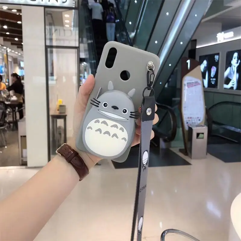 Тоторо кошелек для huawei P30 Pro 5X 6X Honor 7X8X10 9 Lite 9i V10 8A 8C 9 10 Коврики 20 х чехол для телефона чехол Funda etui милый - Цвет: XSY