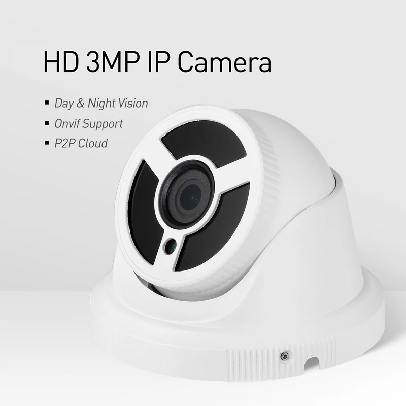 Водонепроницаемая стандартная IP камера POE H.265 3 Мп 1296P/1080P наружная