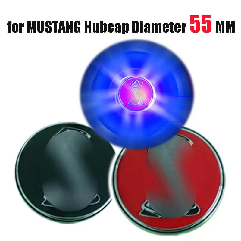 Для Mustang S550 55 мм водонепроницаемый синий свет LED плавающее колесо колпачок Центр
