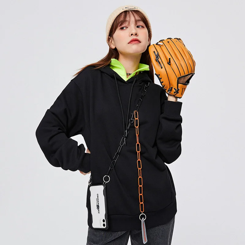 SEMIR Hooded Sweatshirt Women Autumn Spring Loose Korean Version Tops 2021 Winter New Women'S Solid Base Hoodies