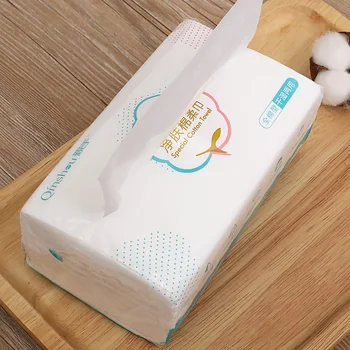 

1 Pack Disposable Removable Non-woven Facial Towel Thick Cleansing Wet and Dry Makeup Remover Tissue(100 Sheets)