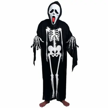 

Non-Woven Fabric Skeleton Ghost Clothing Halloween Party Acting Costume Adult Children Scary Ghost Clothing