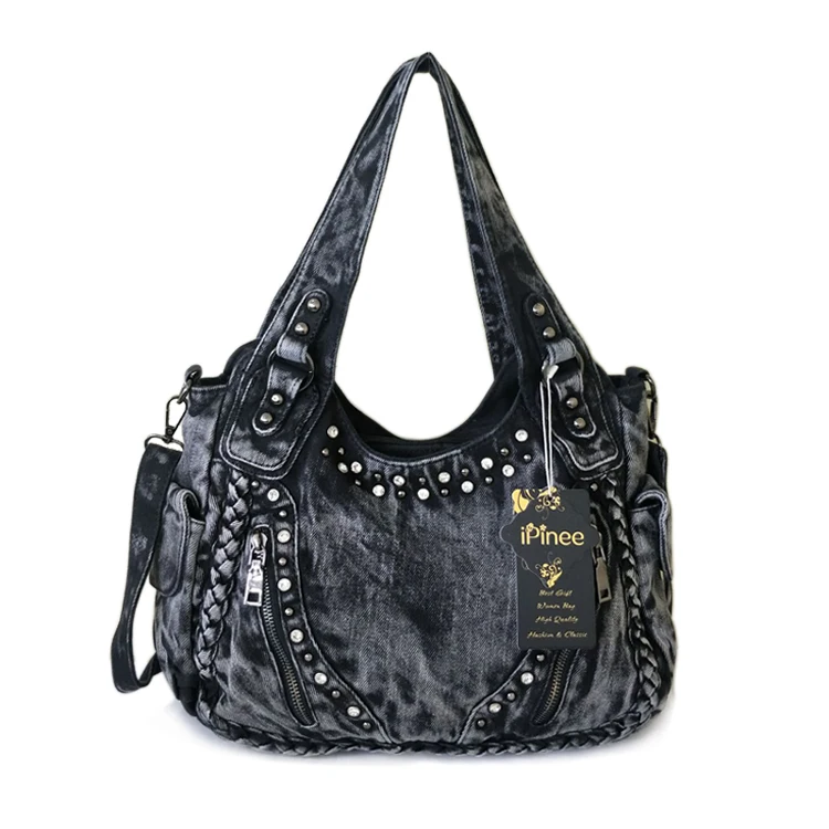 bolsas jeans feminino sacos de ombro tecer design bolsa feminina