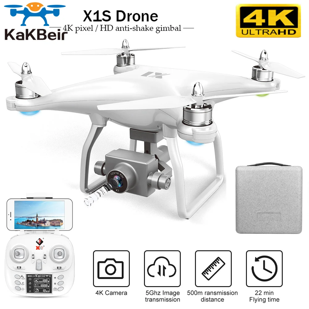 US $190.39 Kakbeir Two Axis Gimbal Brushless Drone Gps Remote Control Aircraft Night Shooting Aerial Toy Aircraft Rc Quadcopter Helicopter