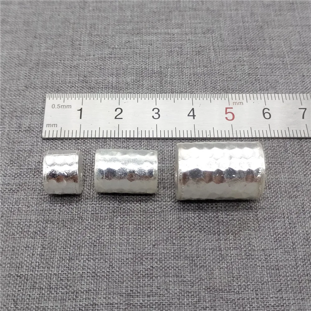 8pcs of 925 Sterling Silver Barrel Spacer Beads for Necklace Bracelet 6mm