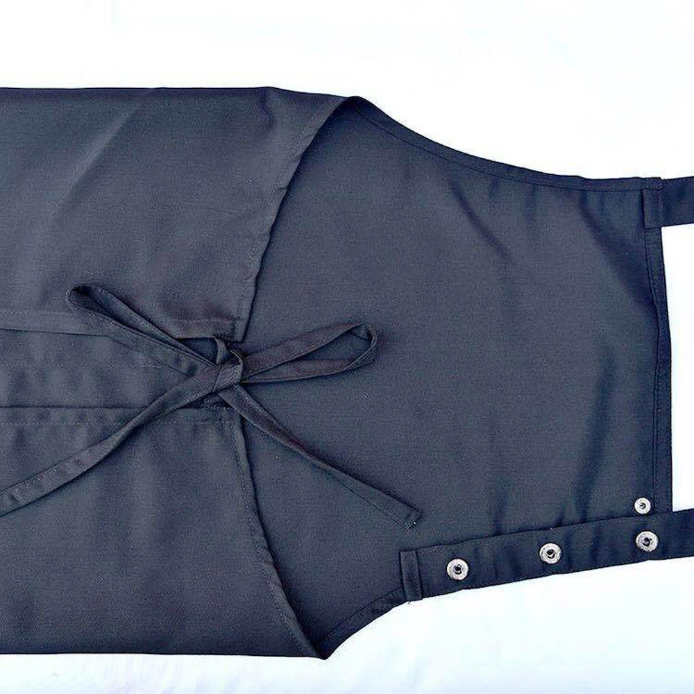 Fashion Men Women Solid Cooking Kitchen Restaurant Bib Apron Dress with Pocket