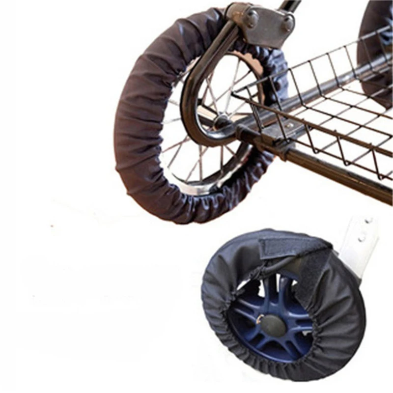 Wheel Cover Black Baby Cart Umbrella Car Dust-proof Anti-dirty High Quality Simple Solid Color Portable Covers | Мать и ребенок