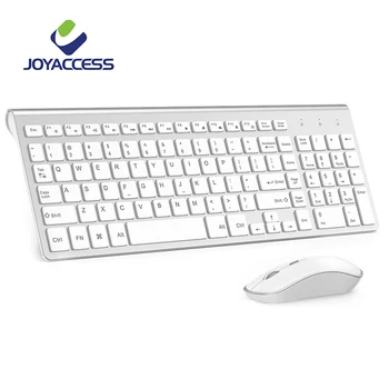 JOYACCESS Ultra-Thin Business Wireless Keyboard and Mouse Combo Silent Buttons Wireless Keyboard Mouse for PC Laptop Win XP/7/10 1