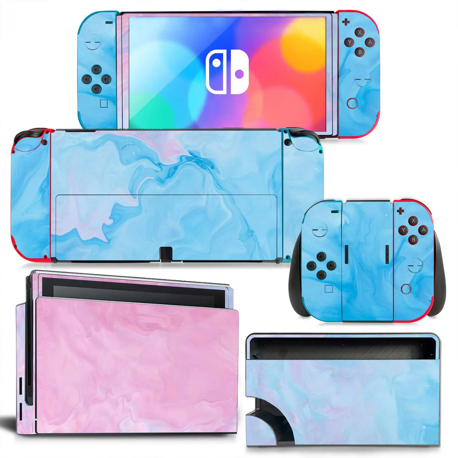 colorful design for Nintend o Switch oled skin for Switch oled pvc skin for ns oled skin sticker for oled vinyl sticker 