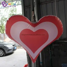Изысканный 0,8 метров надувной в форме сердца светодиодный светильник для наружной отделки/сердце для демонстрации игрушек