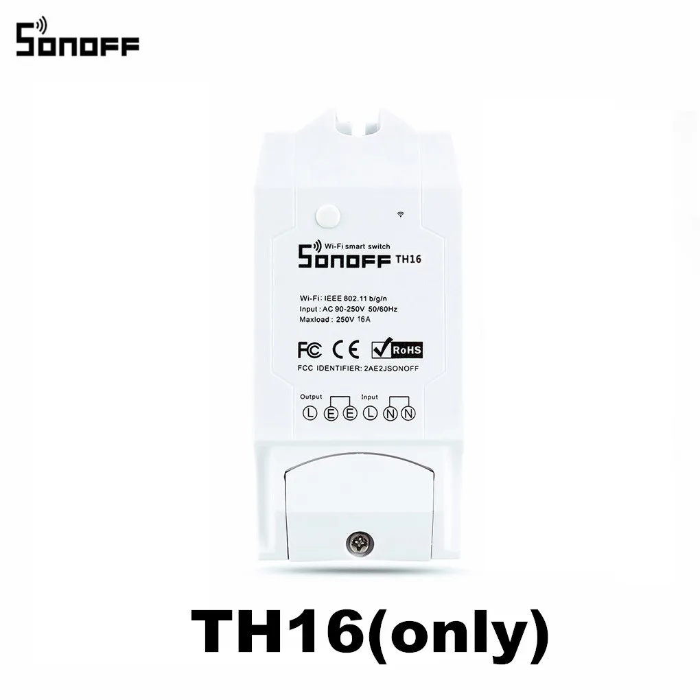 Смарт Модуль ITEAD Sonoff TH10 TH16 wi fi переключатель si7021 датчик температуры и влажности