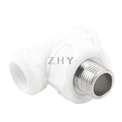 

Water Hose Pipe Tube Tee T Fitting Connector 20mm to 1/2PT Male Thread