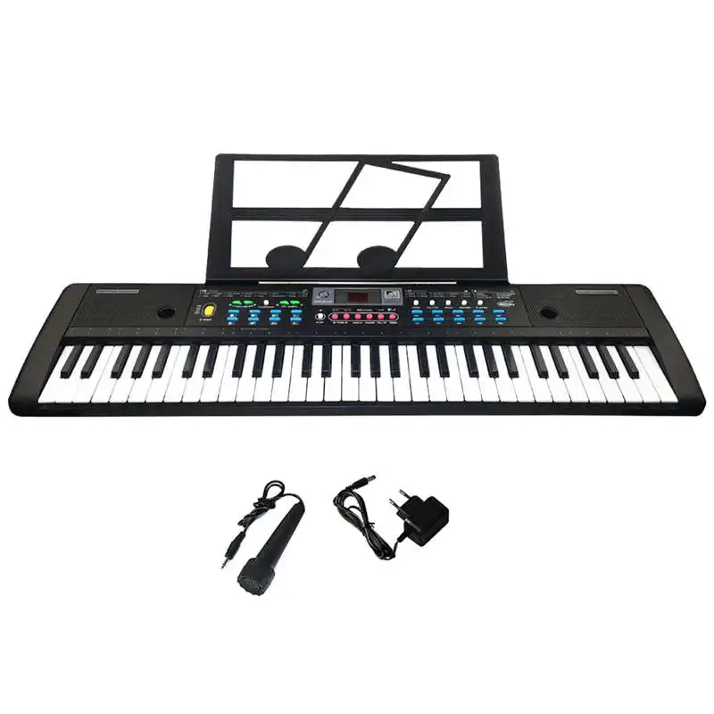  61 Keys Digital Electronic Keyboard And Microphone Electric Led Music