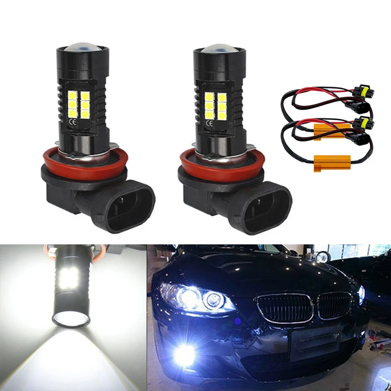 

2x H11 3030SMD LED Fog DRL Light Bulb No Error Lamp For BMW E63 E64 E90 E91 E92 E93 328i 328xi X5 E53 E70 E46 325i 330i X3 E83