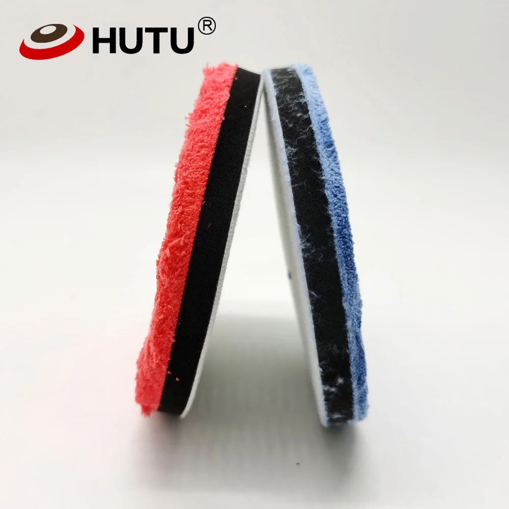 HUTU 3/4/5/6/7inch Microfiber Polishing Pad For Cars Body Polish Micro Fiber Polishing Wheels For DA/RO Car Polisher 6