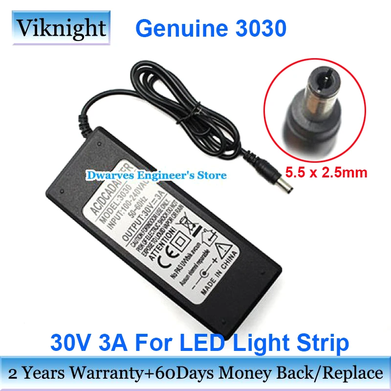 

Genuine 30V 3A 3030 AC Adapter Charger For NoBrand LED Light Strip Water Pump RO Water Purifier Speaker 90W Power Supply