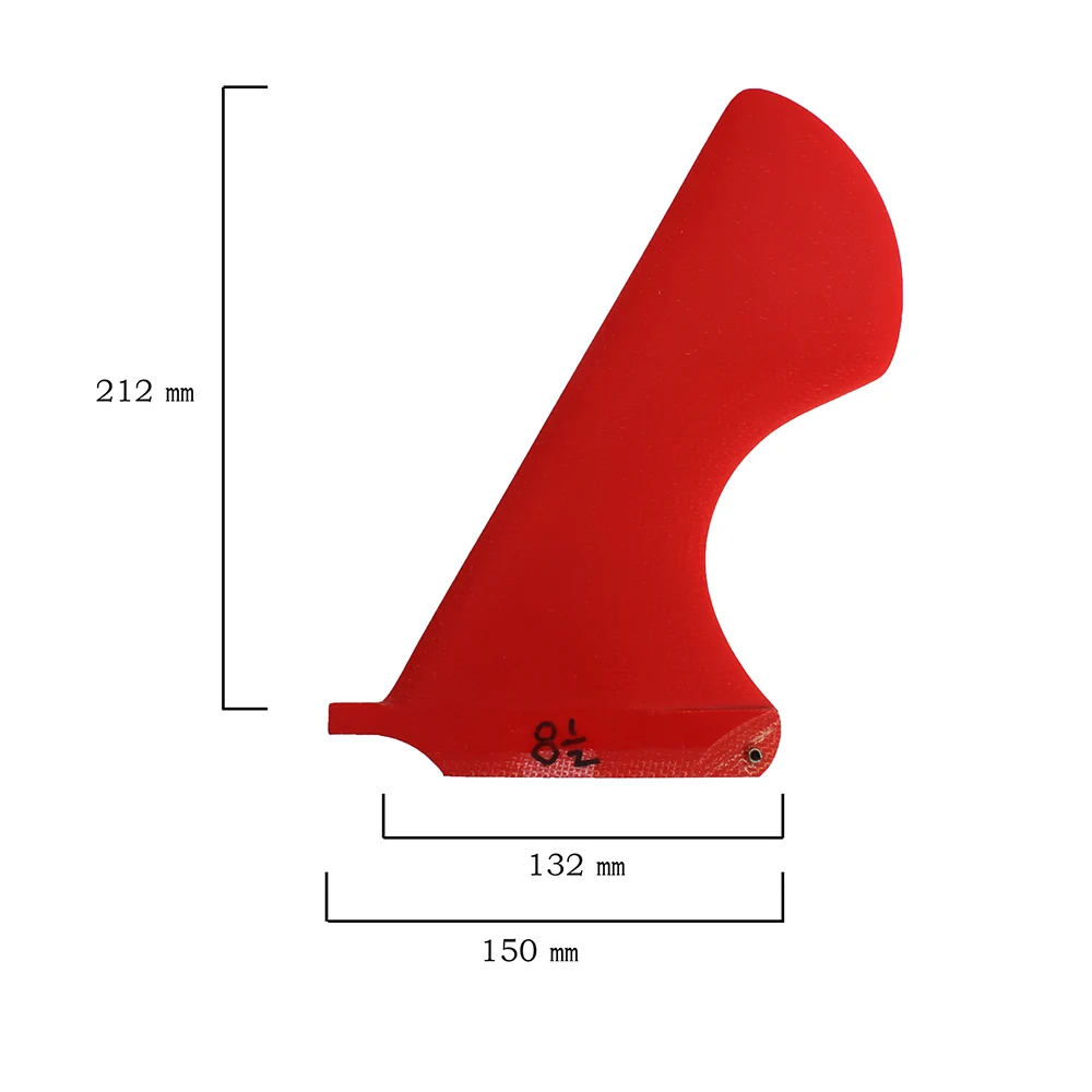 Производительность красное стекловолокно один Центр плавники для серфинга Включают Винт - Цвет: Красный