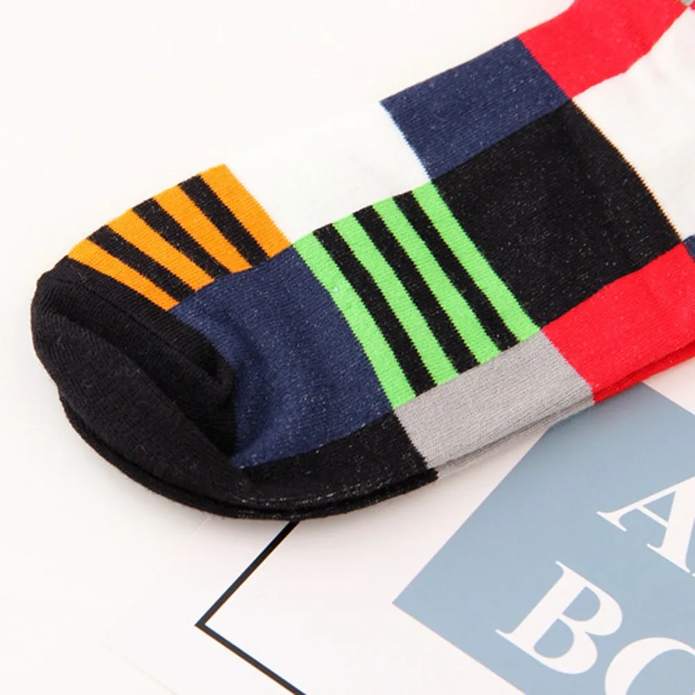 Корейские женские клетчатые носки в стиле Харадзюку, цветные клетчатые носки с геометрическим рисунком, мужские хлопковые носки в стиле хип-хоп, уличная одежда унисекс, новые носки