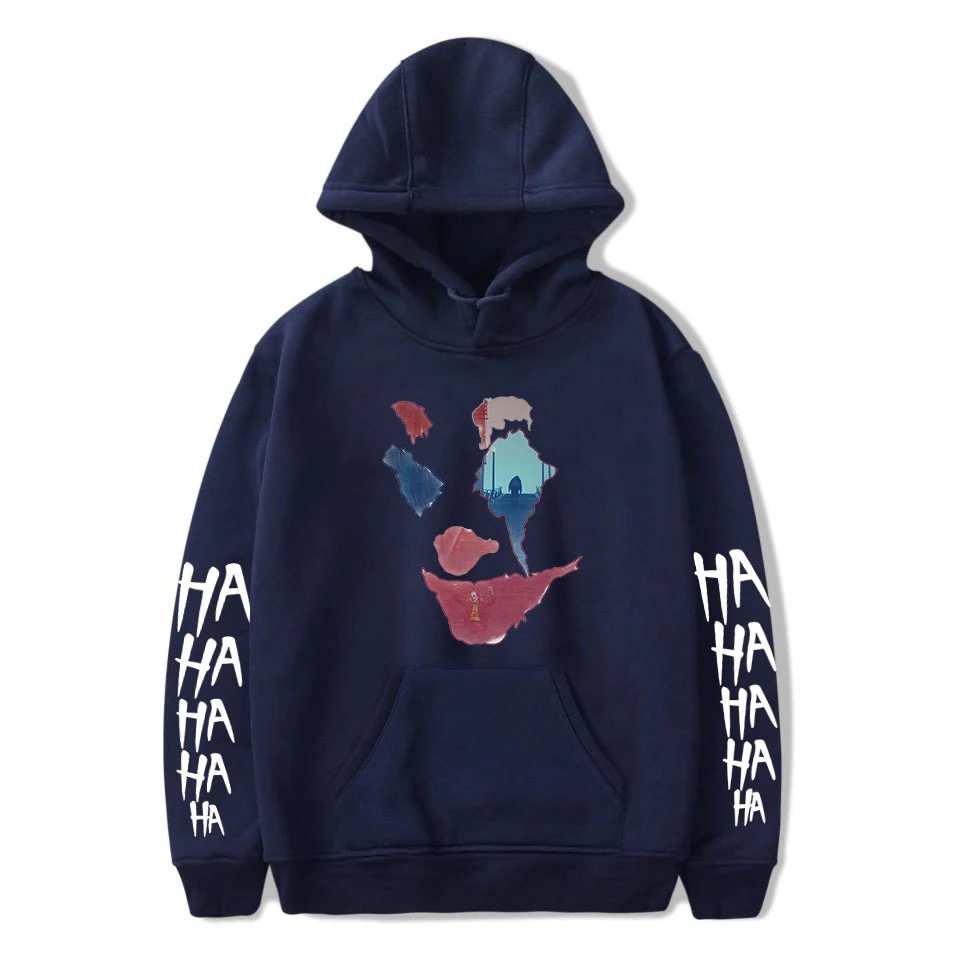 Joker/модные, популярные, подходящие, с капюшоном, комфортный для мальчиков и девочек, для мужчин и женщин, повседневные, Новые пуловеры, Джокер, с капюшоном, Популярные черные толстовки, топы