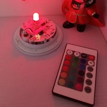 

85mm 90mm 1RGB IP54 Direct charge 24 keys IR Remote Control RGB LED light source for Christmas Decor free shipping 10pcs/lot