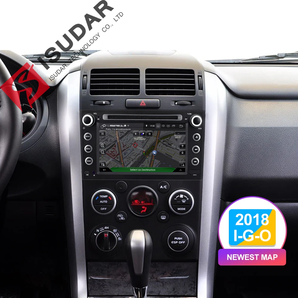  Isudar Autoradio For SUZUKI/Grand Vitara Car Multimedia player Android 9 2 Din DVD player GPS 4 Cor