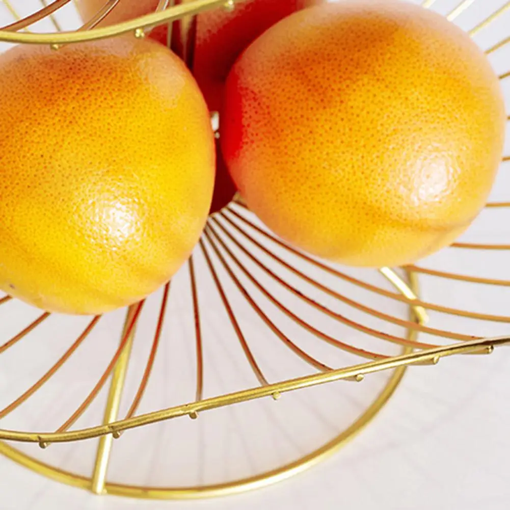  Fruit Vegetable Wire Basket Metal Bowl Kitchen Storage Desktop Display Gadgets Trays Kitchen Five-l - 4000130998843