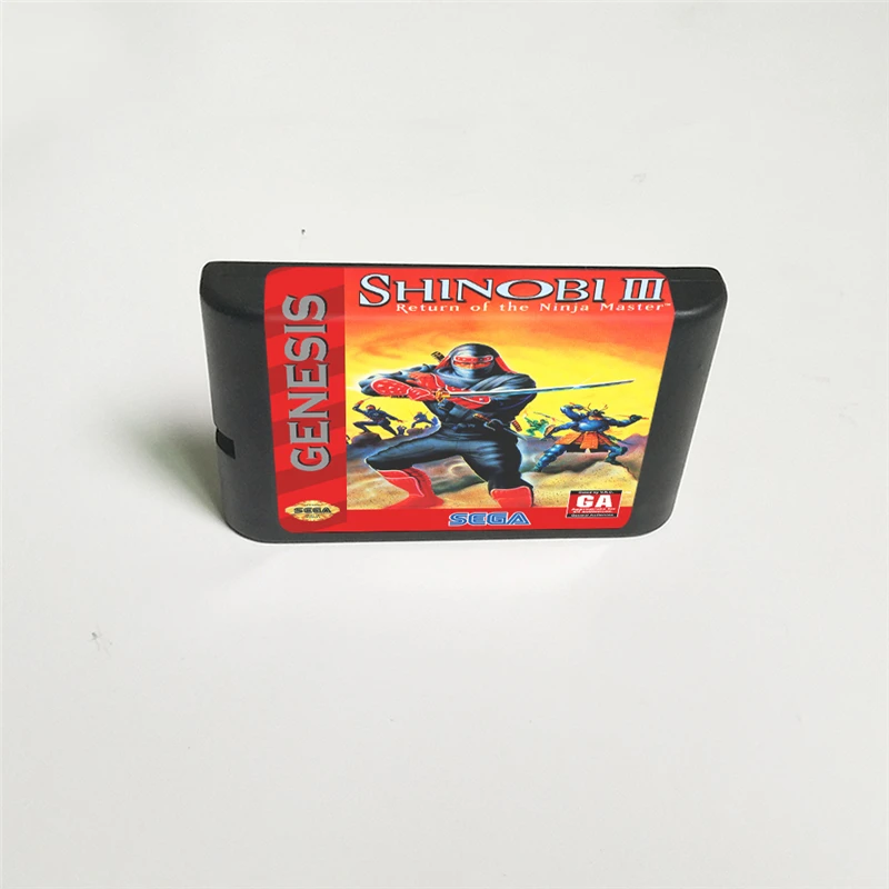 Shinobi III возврат ниндзя мастер-крышка США с розничной коробкой 16 бит MD игровая карта для Sega megadrive Genesis