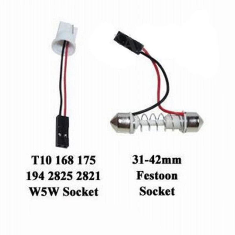 Комплект из 3 предметов, белая T10 31 36-39-41 мм 48Smd панель с монолитным блоком светодиодов авто Интерьер чтениt дорожной карты лампа лампочки купол с фестонами BA9S 3 адаптер AC/DC 12v