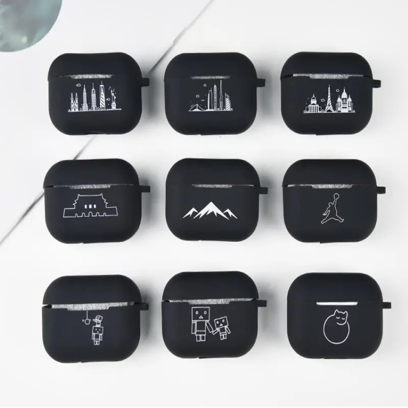 

world pattern Silicone Case For Airpods Pro Wireless Bluetooth Earphone Case for Apple Airpods 3 protective Earphones Case Cover
