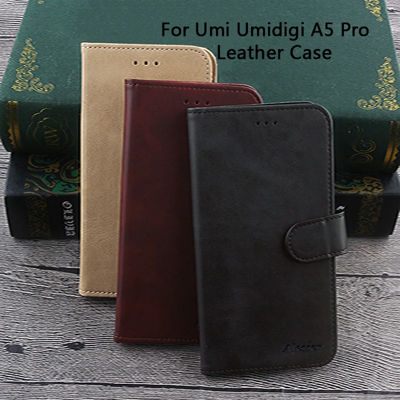 Alesser для UMI Umidigi A5 Pro Кожаный чехол-книжка с карманом карт Чехол-кошелек Coque Fundas +