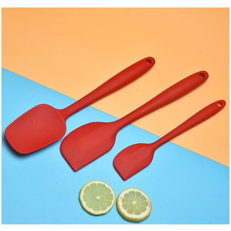 

3Pcs Kitchen Cooking Tools Easy Clean Silicone Heat Resistant Kitchen Utensils Set Gadgets Bake Pastry Tools Spatula Accessories