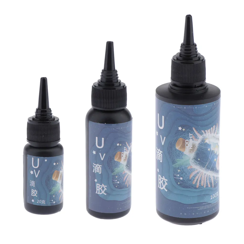 Crystal Epoxy Liquid UV Resin Glue Solar Cure Sunlight Activated Hard Glue for Jewelry DIY Necklace Pendant Cabochon Tools