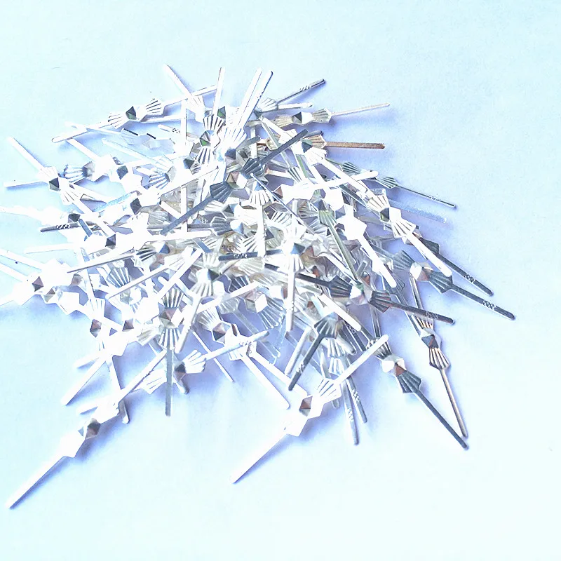 Beste Prijs 100Pcs Silver Bowtie Pins Connectors Crystal Prisms Van Kroonluchter Lamp Onderdelen Connectoren Accessoires Kralen Metalen Haken