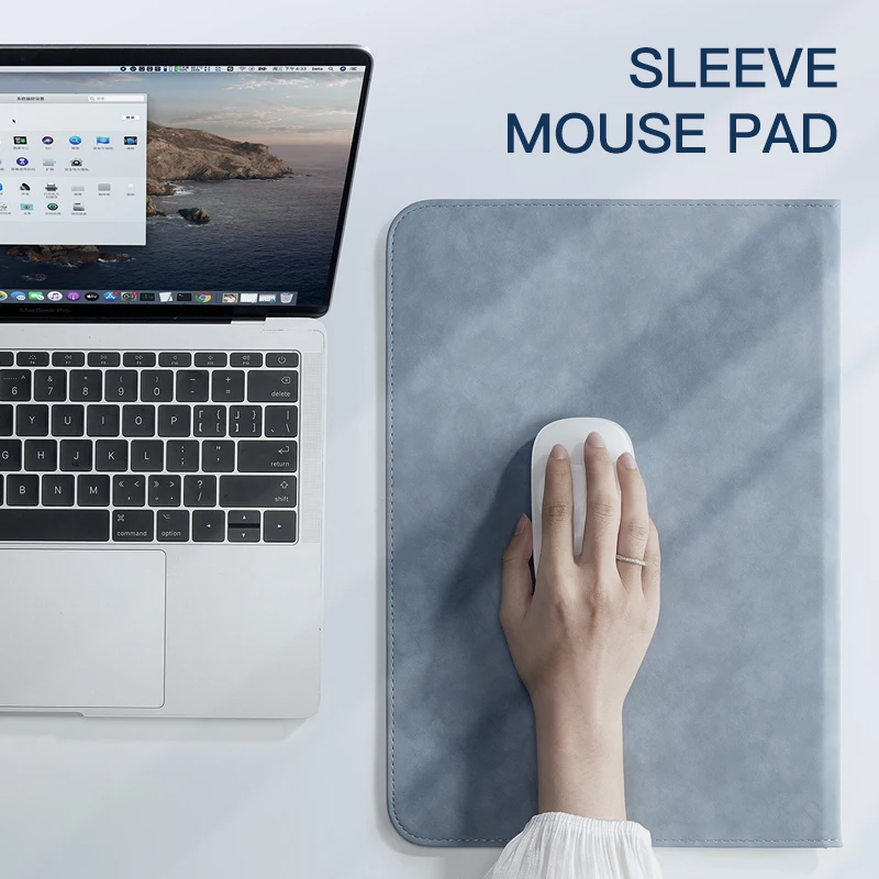 Laptop Case Bolsa de Manga para Macbook m1 Air Pro 13 15 Bolsa de Manga Notebook para Huawei Asus Dell 11 12 13.3 14 15.6 Polegadas Case Stand - Imagem 3