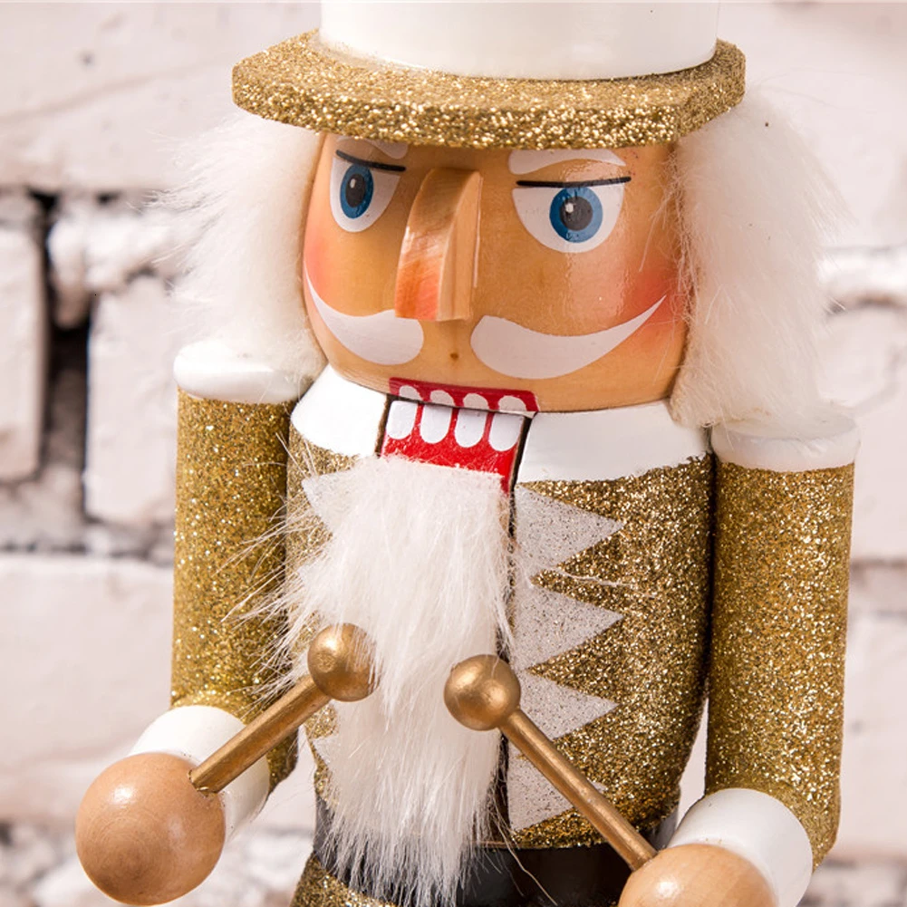 Skup Rzemiosło drewniane 35CM klasyczny dziadek do orzechów żołnierz lalek świąteczny noworoczny prezent dekoracja świąteczna ozdoby świąteczne Home Decor