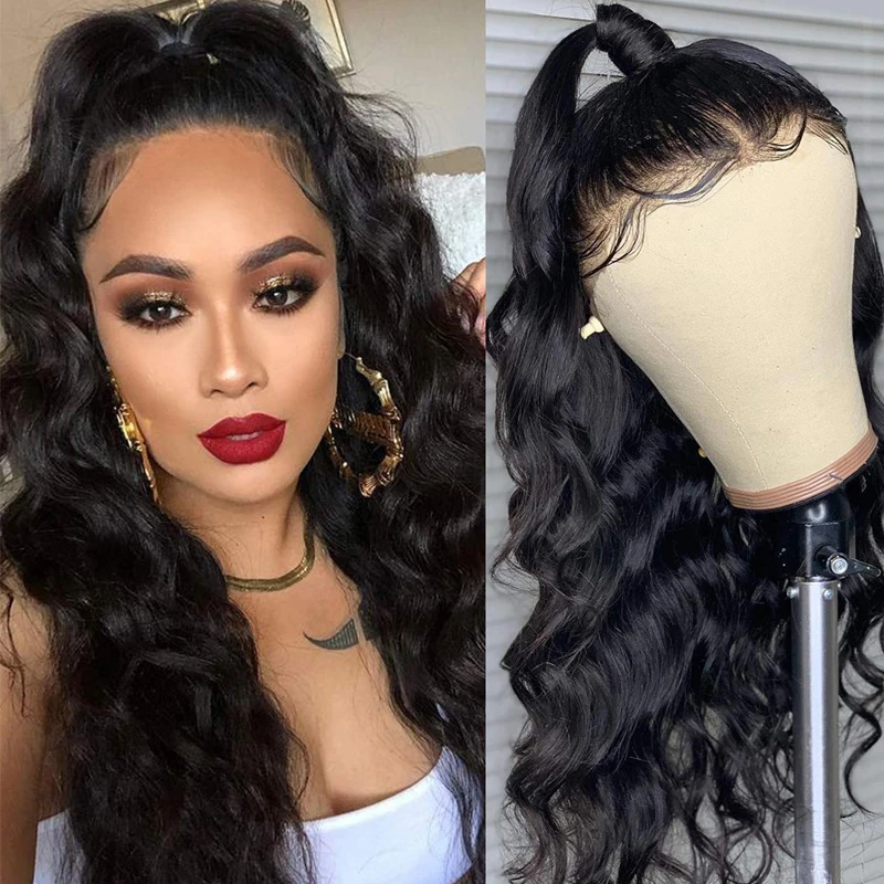 Волнистые бразильские волосы Remy LUFFYHAIR 5x4 5 шелковая основа полный кружевной парик
