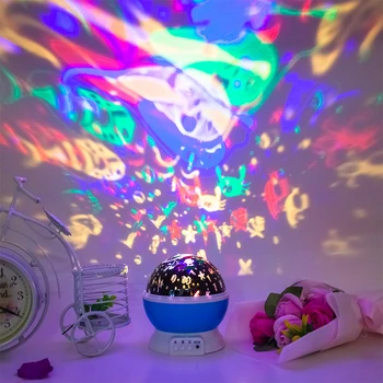 

Rotating Projector Starry Night Lamp Sky Star Children Kids Baby Sleep Romantic LED USB Projection Lights Xmas Holiday Gift