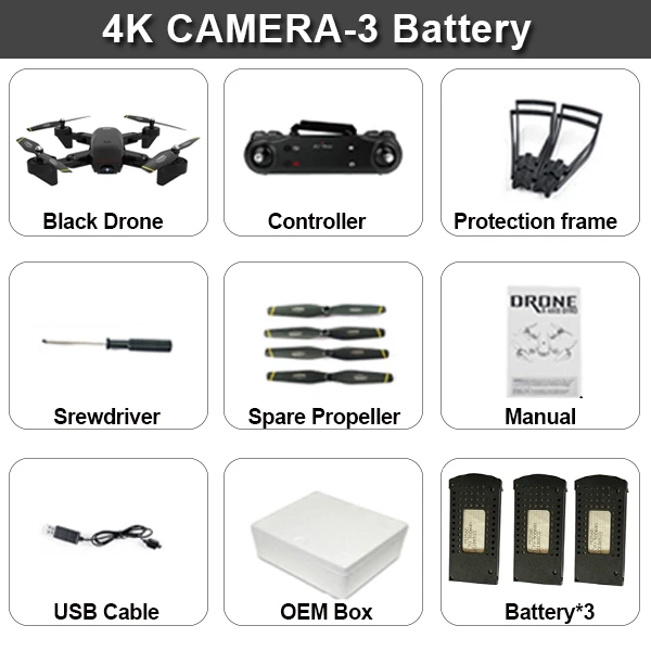 SG700D 4K Квадрокоптер Дрон Дроны с камерой Hd мини Дрон Rc вертолет игрушки профессиональный Дрон Com камера Квадрокоптер гоночный - Цвет: 4K Black 3B