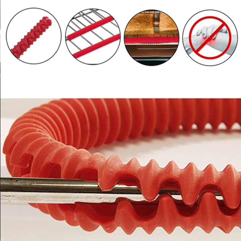 

2PCs/ Lot Microwave Oven Silicone Insulation Casing Silicone Insulation Strips Home Kitchen Accessories