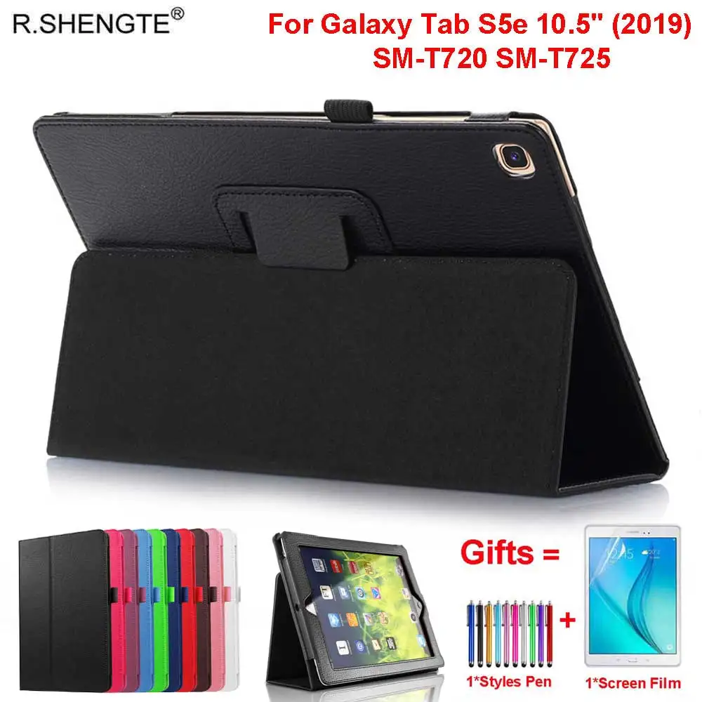 Легкий кожаный флип чехол с подставкой для Samsung Galaxy Tab S5e 10 5 2019 планшета SM T720 T725