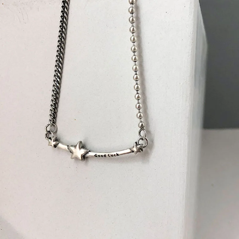 Mewanry 925 Sterling Silver Necklace for Women Star Smiley New Fashion Creative Design Party Thai Silver Jewelry Birthday Gifts - Image 3