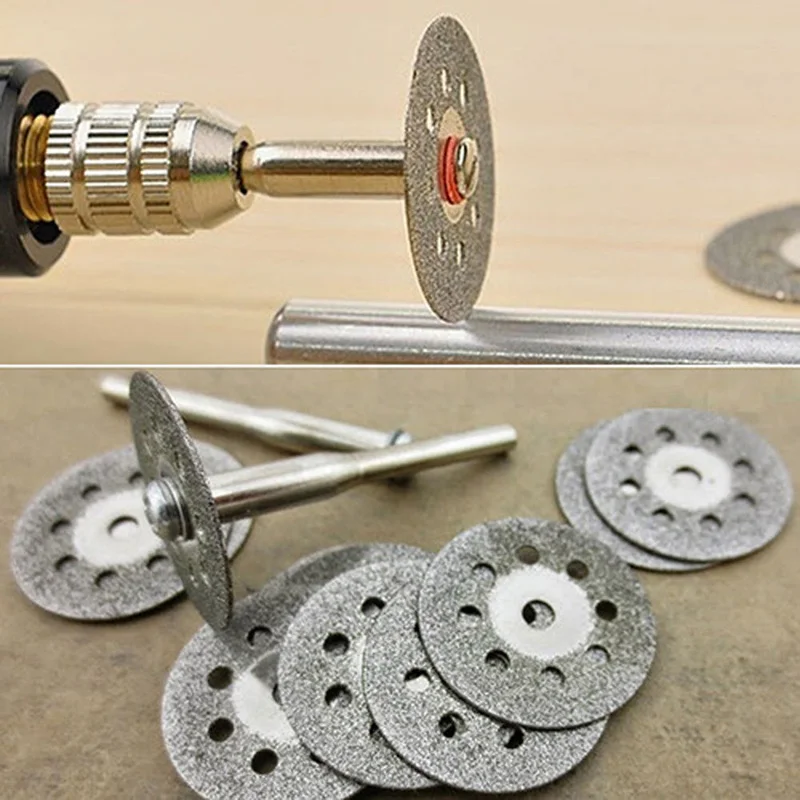 

10pcs Strong Carbon Steel Circular Saw Blades Cutting Wheel Discs And 2pcs Mandrels Set Rotary Tool For Hard Material Cutting